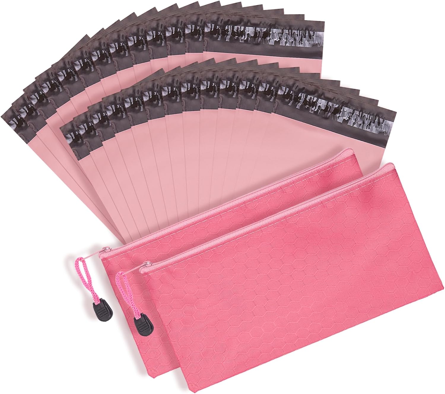 Terdey Sanitary Napkin Disposal Bag, Self Sealing Privacy Protection Sanitary Tampons Bag with Zipper, Pink 202 PCS