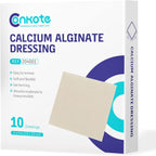 Conkote Calcium Alginate Wound Dressing Pads, 4” x 4” Pad Size, 10 Pack, Non-Stick Padding, Sterile, Highly Absorbent & Comfortable