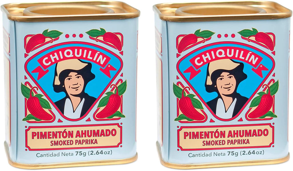 Smoked Paprika Chiquilin Tin 2.64 Oz (2 Pack) Pimenton Ahumado Spain Rich Smokey Flavor
