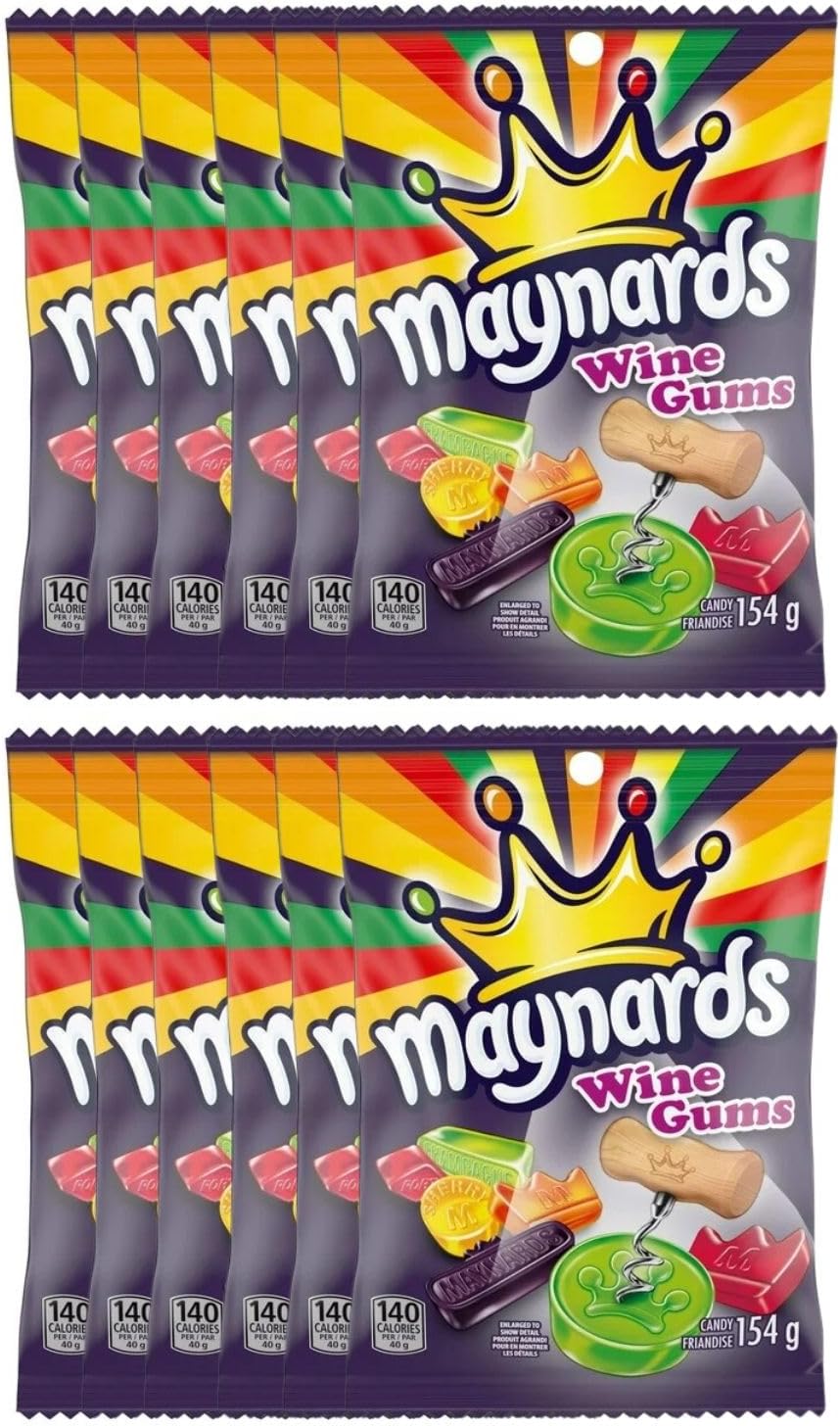Maynards Wine Gums, Gummy Candy 170g (6oz) (Pack of 12) {Imported from Canada}