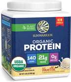 SUNWARRIOR Organic Vanilla Warrior Blend Performance Protein, 17.5 OZ