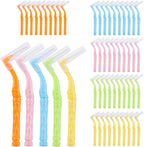 50 PCS Braces Brush for Cleaner, Interdental Brushes, Dental Brushes Between Teeth, Braces Flossers, 5 Colors for Dental Tooth Flossing Head Teeth Cleaning Tool