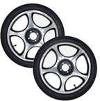 16 Inch Electric Wheelchair Rear Wheel Replacement Accessories, 16×2.125, Pneumatic Tires, Aluminum Alloy Hub, Bearing 45mm, 1 Pair