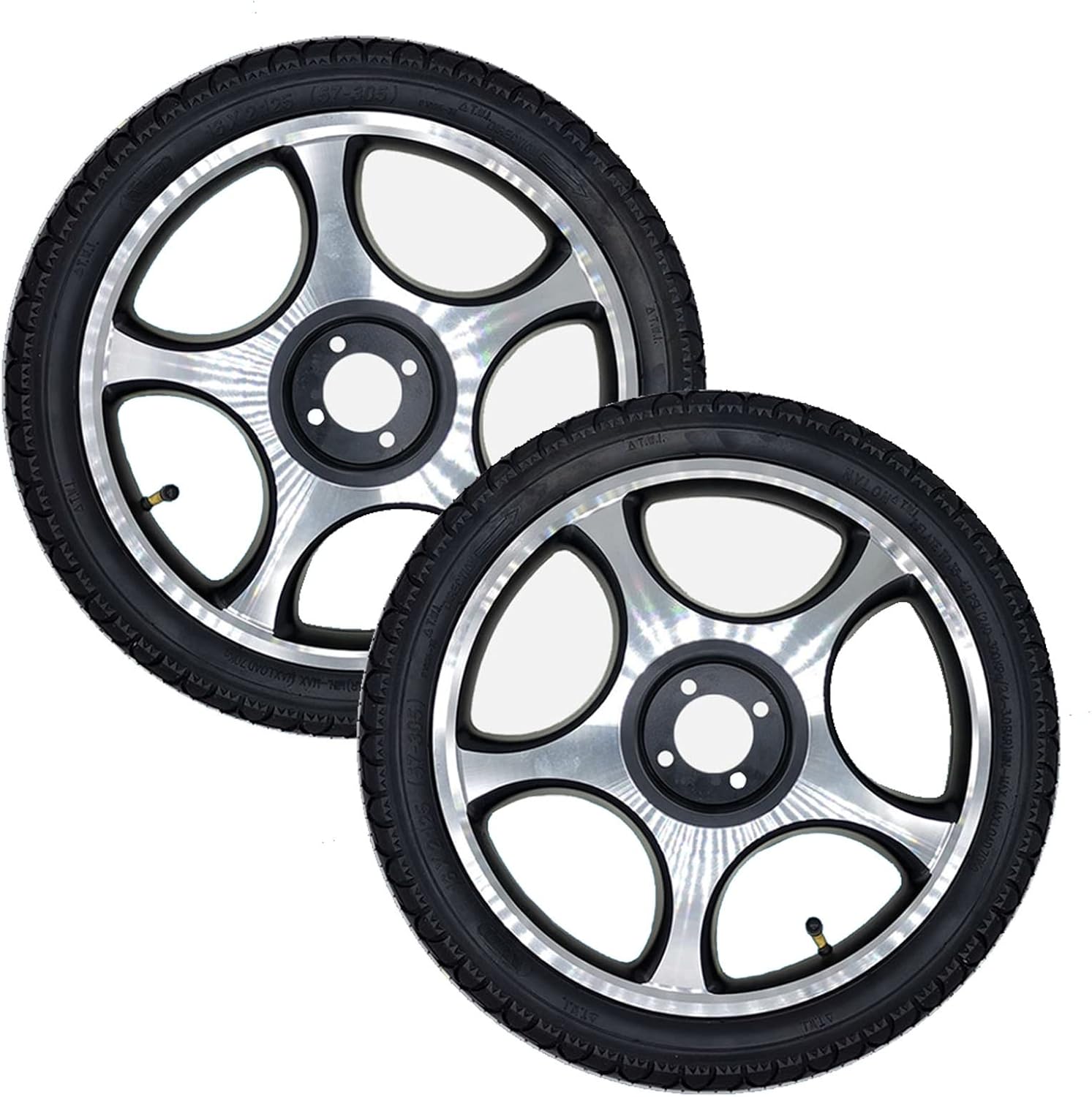 16 Inch Electric Wheelchair Rear Wheel Replacement Accessories, 16×2.125, Pneumatic Tires, Aluminum Alloy Hub, Bearing 45mm, 1 Pair