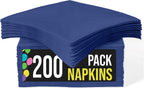 Party Solids Navy Paper Napkins Disposable Everyday 200 Pcs 2 Ply Navy Dinner Napkins Paper Everyday For Parties & Party Supplies