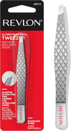 Revlon Ultimate Slant Tweezer, Hand-Finished Ultra-Fine Tips for Precise Hair Removal, Perfect for Tweezing The Tiniest Hairs, Made With Stainless Steel, 1 count