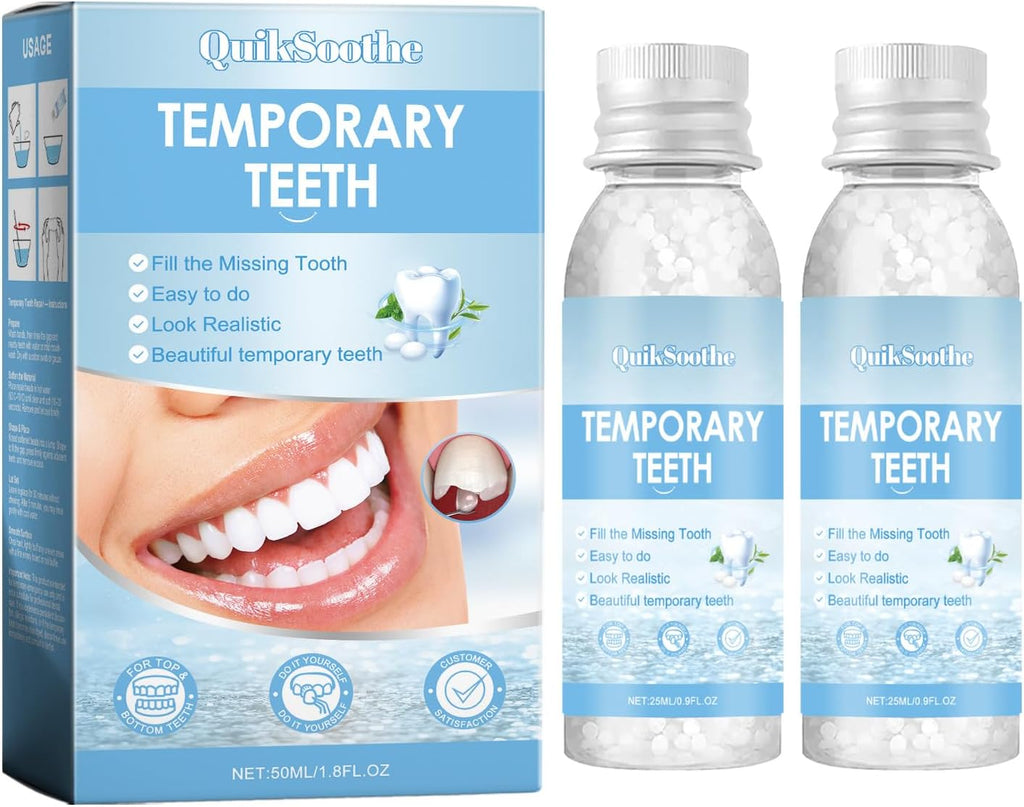 Tooth Repair Kit – 2PCS Temporary Tooth Filling, Moldable False Teeth Beads for Teeth Repair, Make You Smile Confident Again