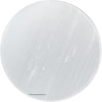 Amazing Gemstone Selenite Crystal Charging Plate for Crystals and Healing Stones, 4" Selenite Crystal Plate Coaster for Home, Office Table Decor (Selenite Round Disc)