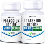 HealthFare Potassium Iodide Tablets | 130 mg | 120 Fast-Dissolving Tablets (2 Pack) | Ki Pills | Long Shelf Life | Non-GMO