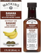 Watkins Banana Extract with Other Natural Flavors, 2 oz. Bottles, Pack of 6 (Packaging May Vary)
