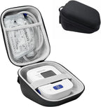 Carrying Case for Omron 5 Series Wireless Upper Arm Blood Pressure Monitor OMRON BP7250 /BP5000/ BP5100/BP7100 Monitors, Mesh Pocket for Batteries and Charger and Cuff (Black)