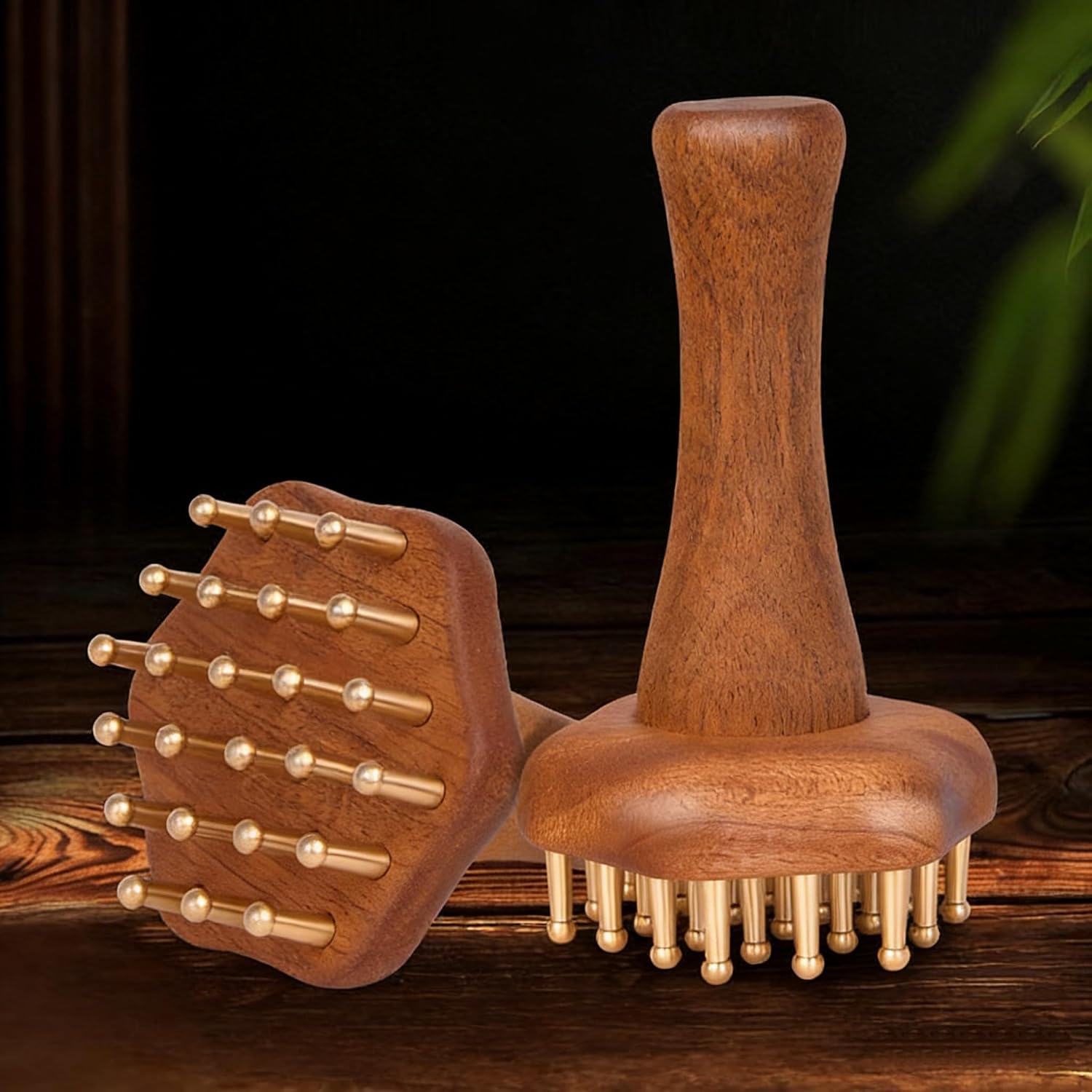 Brass Massage Brush, Meridian Massage Comb, Abdomen Rubbing Copper Comb
