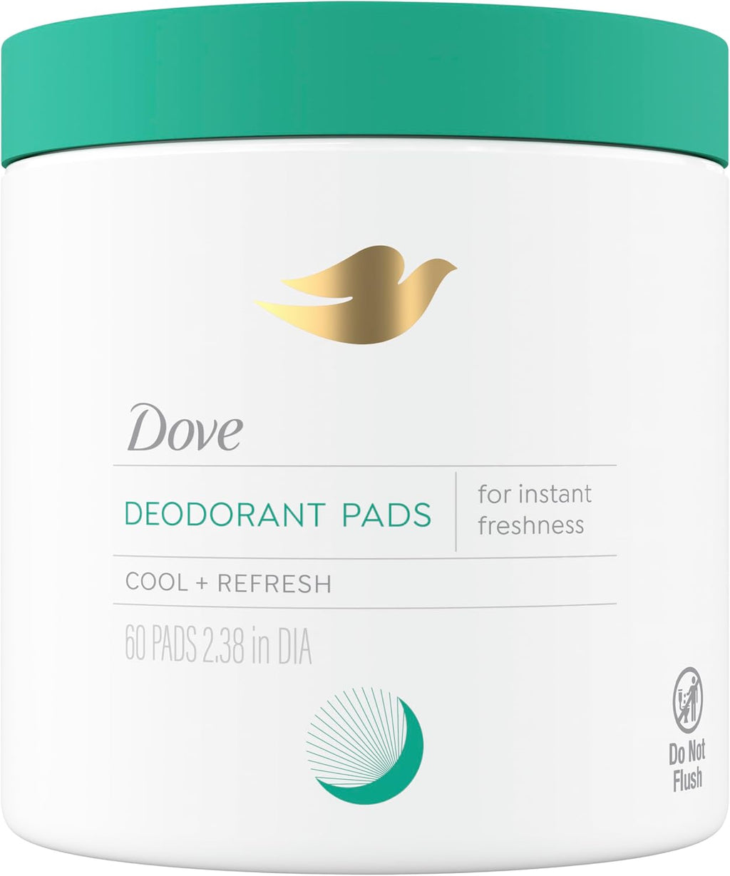Dove Deodorant Cleansing Pads For Women Neutralize Odor & Gently Exfoliate To Refine Skin Texture, Fresh Water Lilly Scent,60 pads