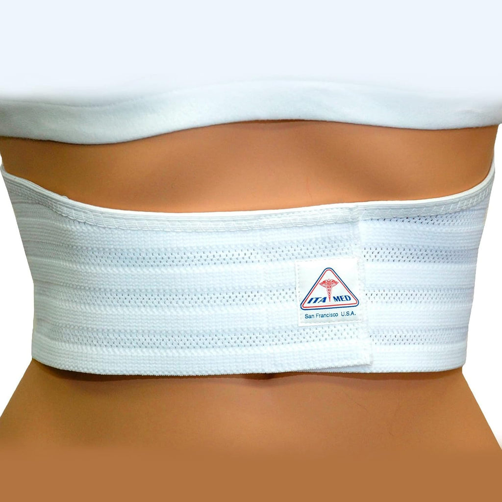 ITA-MED Breathable Elastic Rib Brace, Best Rib Belt for Women, Compression Rib Support Wrap/Binder for Broken, Cracked, Dislocated & Fractured Ribs, Made In USA, Small