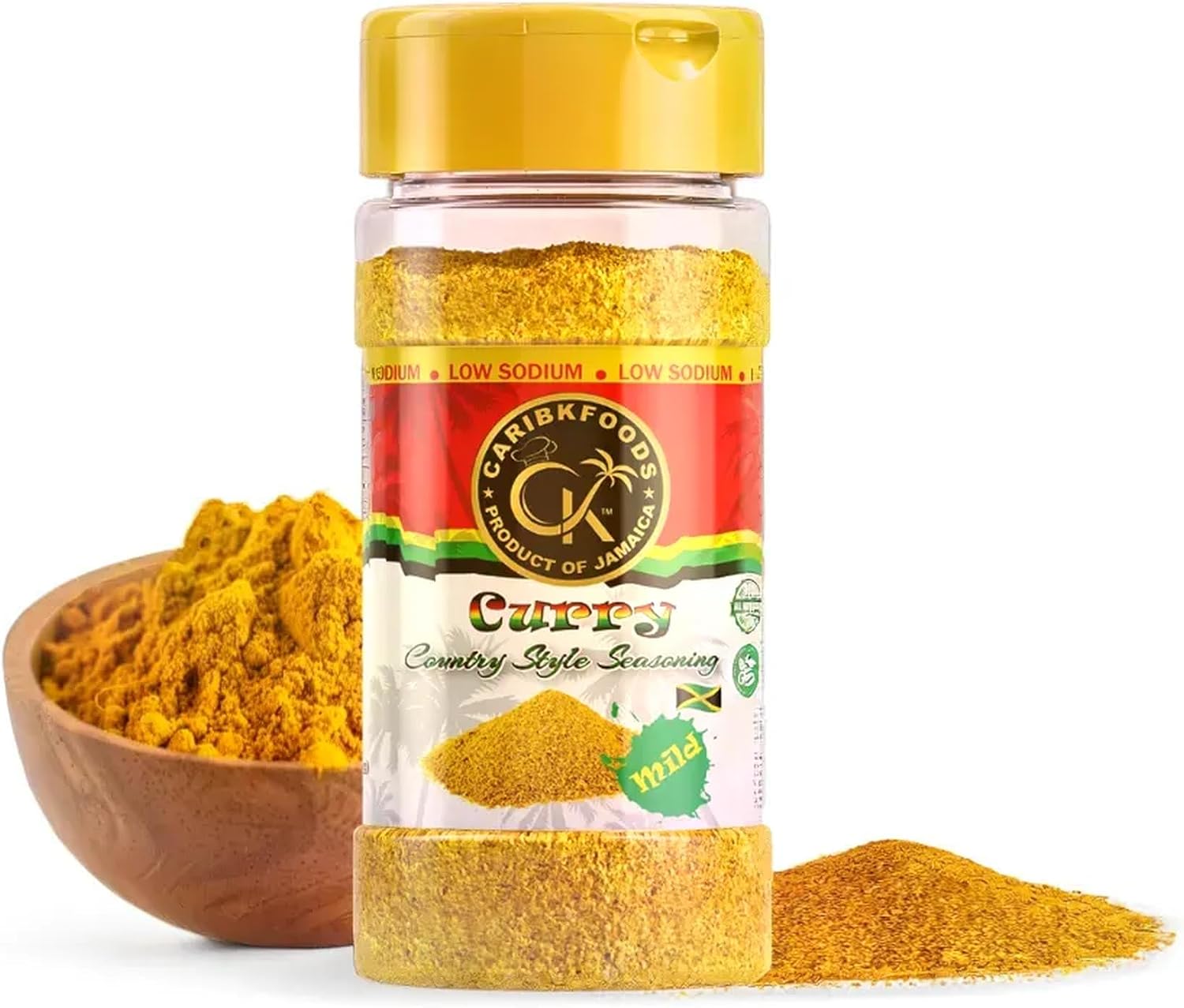 Caribbean Kitchen Curry Mild (4 Oz) 100% Authentic Jamaican Seasoning | Kosher, Low Sodium, Non-GMO, Gluten-free, Vegan, 100% Authentic Jamaican Seasoning for Delicious Meals