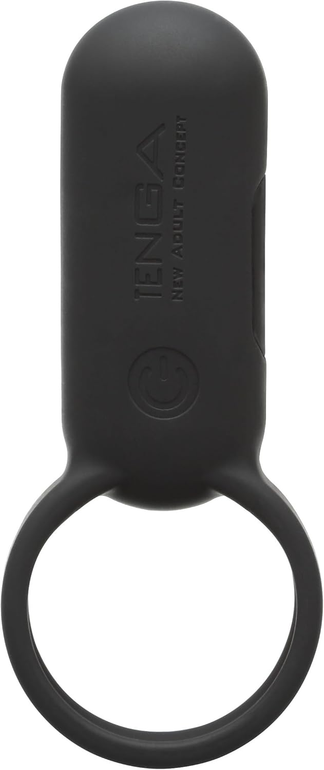 TENGA TSV-001 Smart Vibe Vibrating Ring, Stimulating Rechargeable Couple's Vibrator, Black