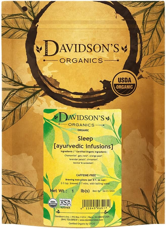 Davidson's Organics, Ayurvedic Infusions, Sleep, Loose Leaf Tea, 16-Ounce Bag