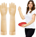 Coson home Long Rubber Dishwashing Cleaning Gloves, Elbow Length for Dishes Household Kitchenware Washing 17.8 Inches