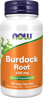NOW Supplements, Burdock Root (Arctium lappa) 430 mg, Herbal Supplement, 100 Veg Capsules