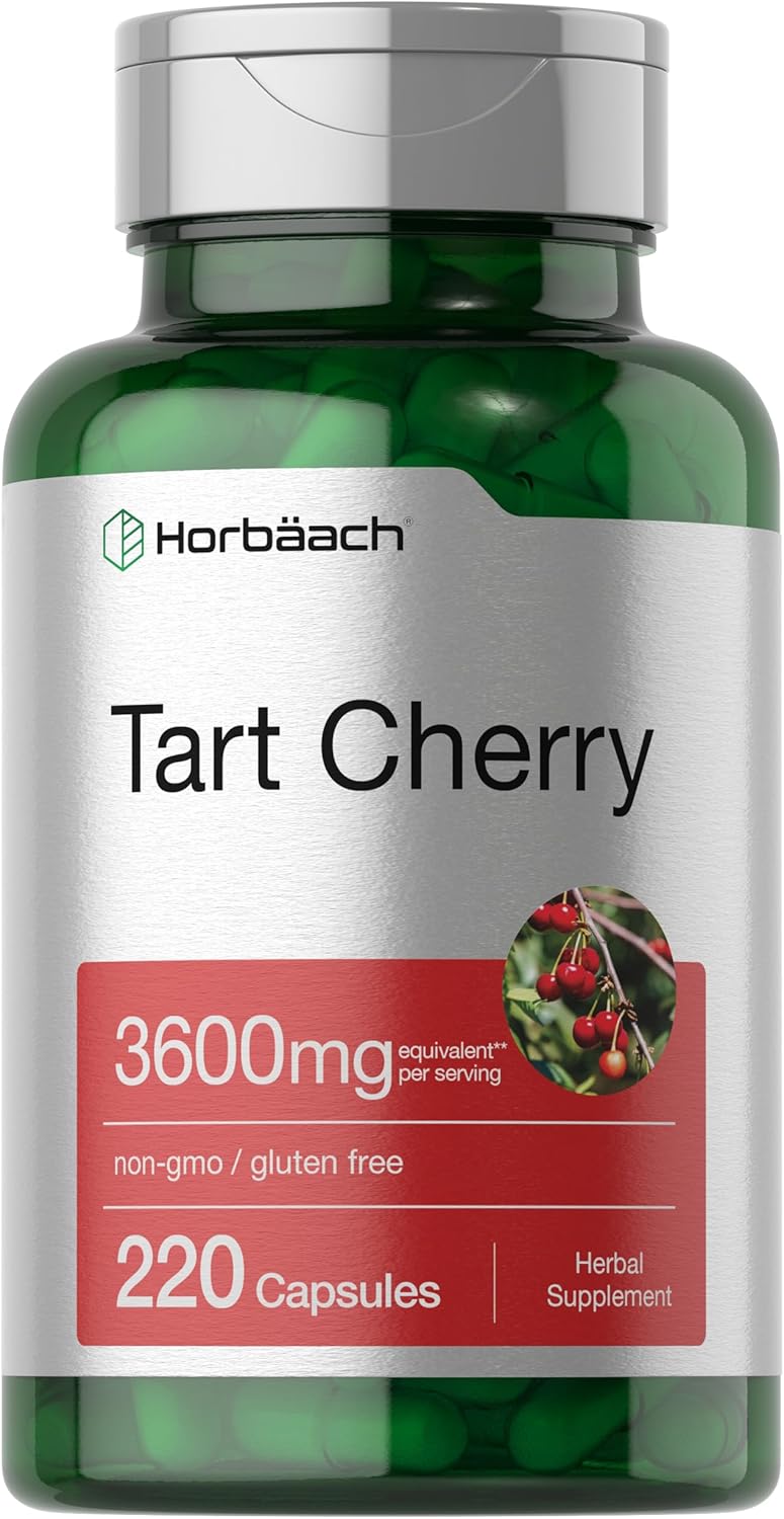 Horbaach Tart Cherry Extract | 220 Capsules | Non-GMO & Gluten Free Traditional Herb Supplement