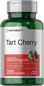 Horbaach Tart Cherry Extract | 220 Capsules | Non-GMO & Gluten Free Traditional Herb Supplement