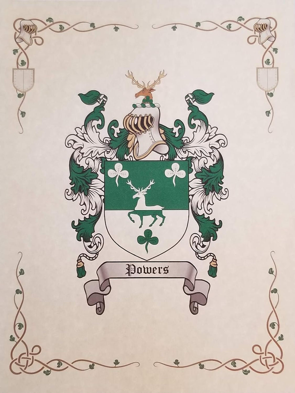 Mr Sweets Fitzpatrick Coat of Arms, Family Crest 8.5x11 Print - Surname Origin: Irish Ireland