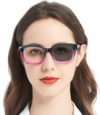 MARE AZZURO Photochromic Reading Glasses Women Blue Light Blocking Oversized Readers 1.0 1.5 2.0 2.5 3.0 3.5 4.0