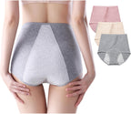 Women's Washable Incontinence Underwear for Light Leaks, Breathable Cotton 3-Layer Leakproof High-Waist Panties, Lightweight Stress Incontinence Protective Briefs Without Thick Pad (XL)