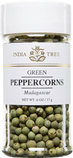 India Tree Green Peppercorns, 0.6 oz Jars (Pack of 3) | Whole, Mild & Fresh Flavor, Versatile Spice