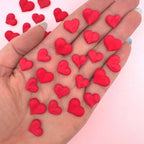 Red Icing Hearts – Edible Royal Icing Decorations for Cakes, Cupcakes, and Cookies by Simply Sucré (36 Hearts)