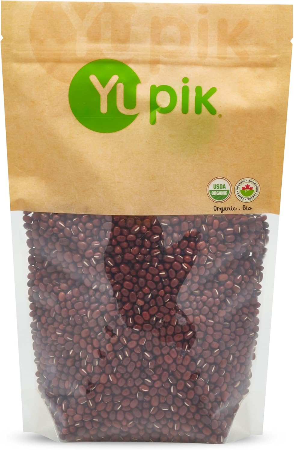 Yupik Organic Adzuki Beans, 2.2 lb (35.2 oz), Non-GMO, Vegan & Gluten-Free, USDA Certified, Kosher, Mildly Nutty Flavour, Ideal for Soups, Stews & Casseroles