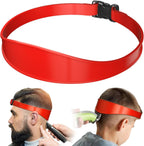 AOMGD Neckline Shaving Template and Adjustable Hair Trimming Guide,DIY Self Haircutting System, Shaving and Keeping a Clean and Straight Neck Hairline,Easy Use Tool Soft Portable (Red)