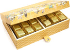 Ghasitaram Gifts Diwali Gifts Diwali Sugafree Chocolates Gold 4 Print 24 Pcs Roasted Almond Sugarfree Chocolates Box
