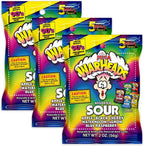 WARHEADS - Extreme Sour Hard Candy - Assorted Flavors - Sour Apple, Black Cherry, Blue Raspberry, Lemon & Watermelon Flavors - 2 oz. Bags - 3 Pack