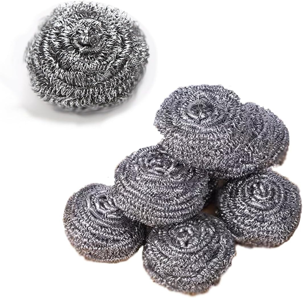 12-Pack Fine Steel Wire Balls Kitchen Stain Removal Dishwashing Pot Brush Steel Wool Wire Scrubber
