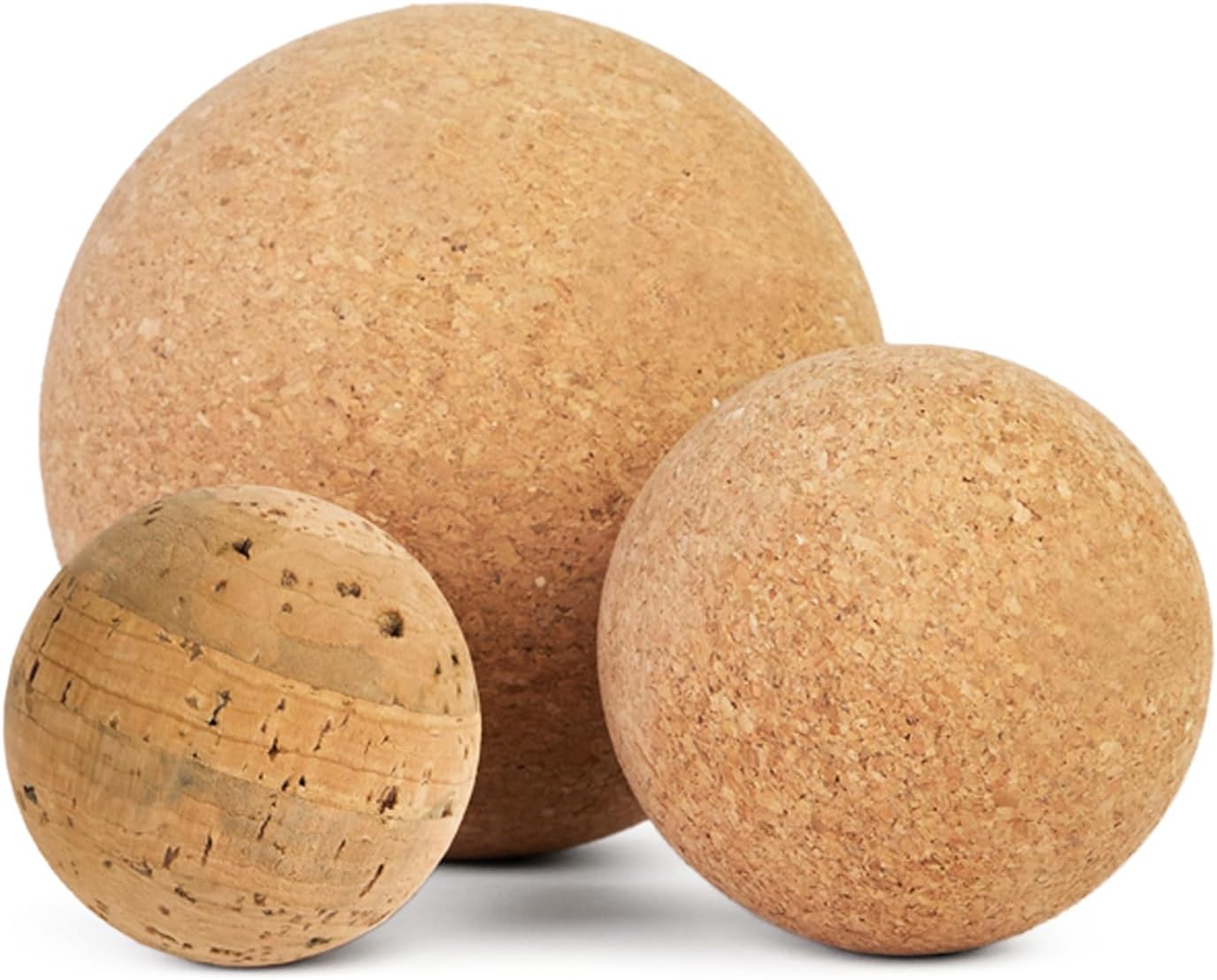 Yoga Studio Natural Cork Unbranded Massage Ball Set of 3-2cm, 4cm, 6cm
