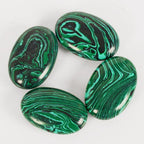 2pcs /lot Natural Massage Stones Malachite Hot Stone for Spa Massage Therapy Hot Spa Rock Balancing Soothing Meditation Reiki or Worry Stones