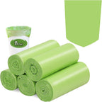 8 Gallon Trash Bags, Inwaysin Garbage Bags Compatible with Simple Human H Trash Can, Compostable 6-9 Gal 30L ( Clear Green, 100 Count (Pack of 1))