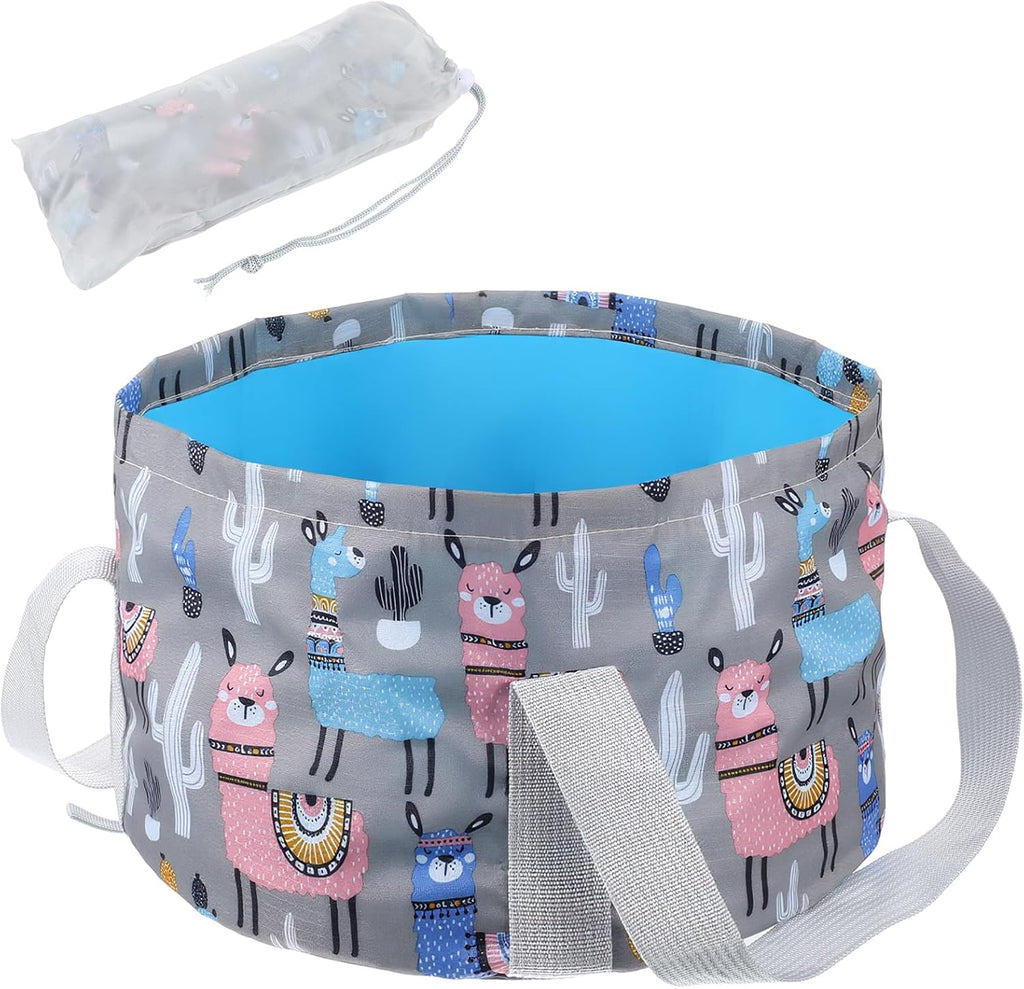 Foldable Bucket for Soaking Feet - Portable Foldable Foot Bath Tub Spa Basin for Travel, Home Pedicure & Outdoor Camping (Grey)