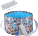 Foldable Bucket for Soaking Feet - Portable Foldable Foot Bath Tub Spa Basin for Travel, Home Pedicure & Outdoor Camping (Grey)