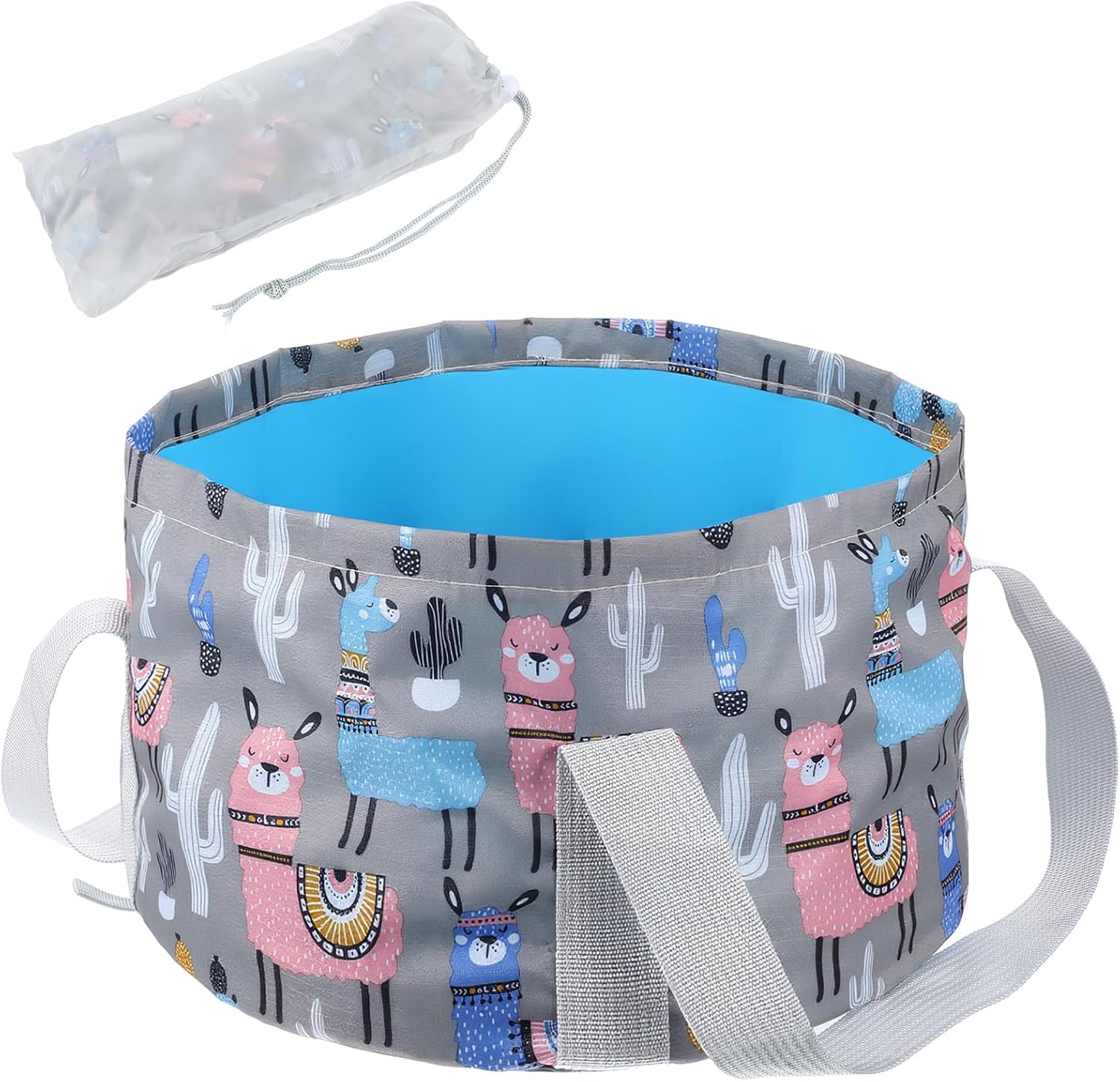 Foldable Bucket for Soaking Feet - Portable Foldable Foot Bath Tub Spa Basin for Travel, Home Pedicure & Outdoor Camping (Grey)