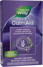 Nature’s Way CalmAid Lavender Oil Supplement for Calm & Stress Support*, Clinically Studied Silexan Lavender Oil, Non-Drowsy, Daily Softgels, 30 Count