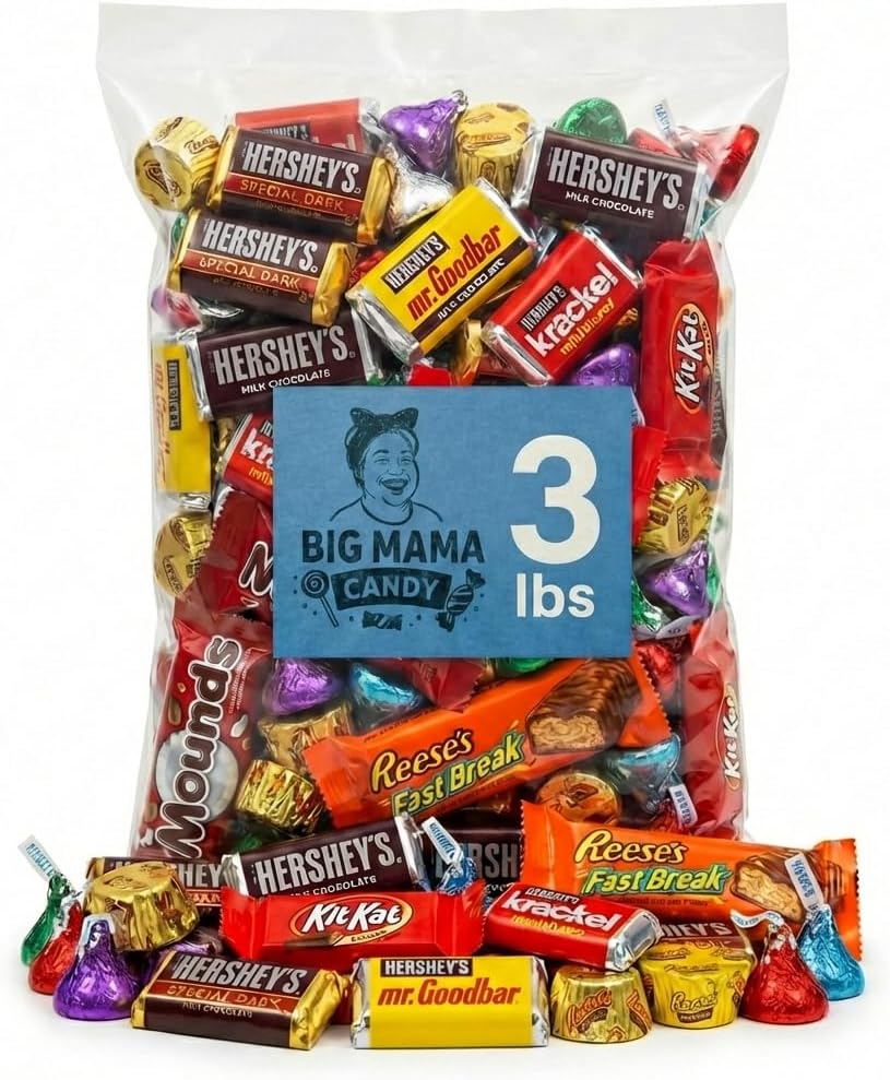 Chocolate Candy Variety Pack 3 lbs - Bulk Candy Assortment Individually Wrapped for Easter, Party Favors, Goodie Bags & Pinata Stuffers
