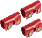 PATIKIL Leather Razor Head Protecting Cover, 3 Pack Double Edge Safety Razor Head Protecting Sheath Shaver Tip Cover for Travel, Red