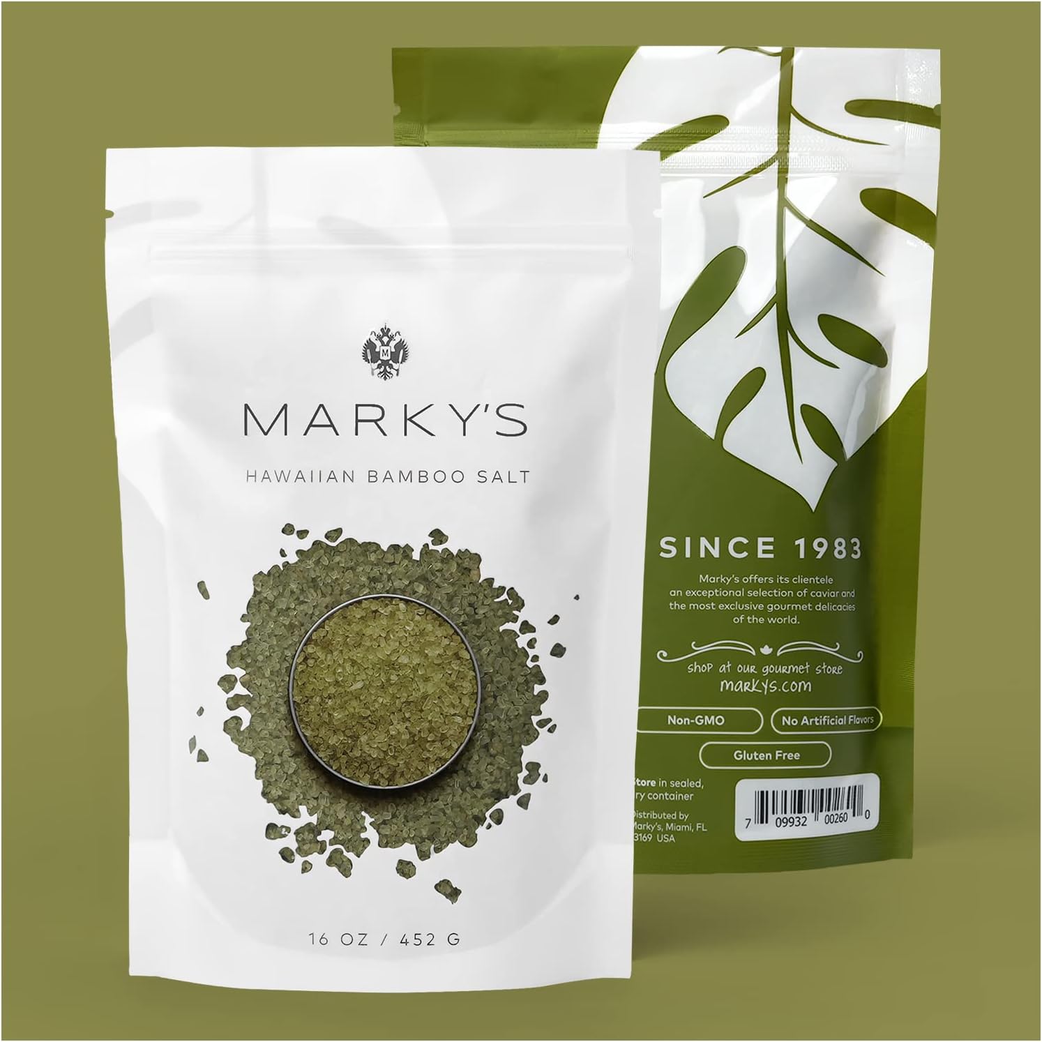 MARKY'S Hawaiian Bamboo Sea Salt Medium Coarse - 1 lb / 452 g
