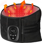 HONGJING Red Light Massage Back Brace with Heat for Lower Back Pain Relief, Cordless Back Support Massager Belt Rechargeable for Pain from Herniated Disc, Scoliosis, Sciatica (M)