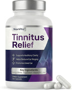 Tinnitus Relief for Ringing Ears 1200mg, Tinnitus Relief Supplement, Advanced Herbal Formula with Vitamin C & B Complex, Supports Ear Comfort, Reduces Ringing & Improves Focus, Vegan, Non-GMO