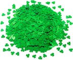 Anwyll St.Patrick's Day Confetti - 3000Pcs 3.70oz Shamrock Confetti St.Patrick's Day Party Favor Decoration Lucky Clover Irish Table Scatter Confetto for Sanit Patricks Day Decor (Green)