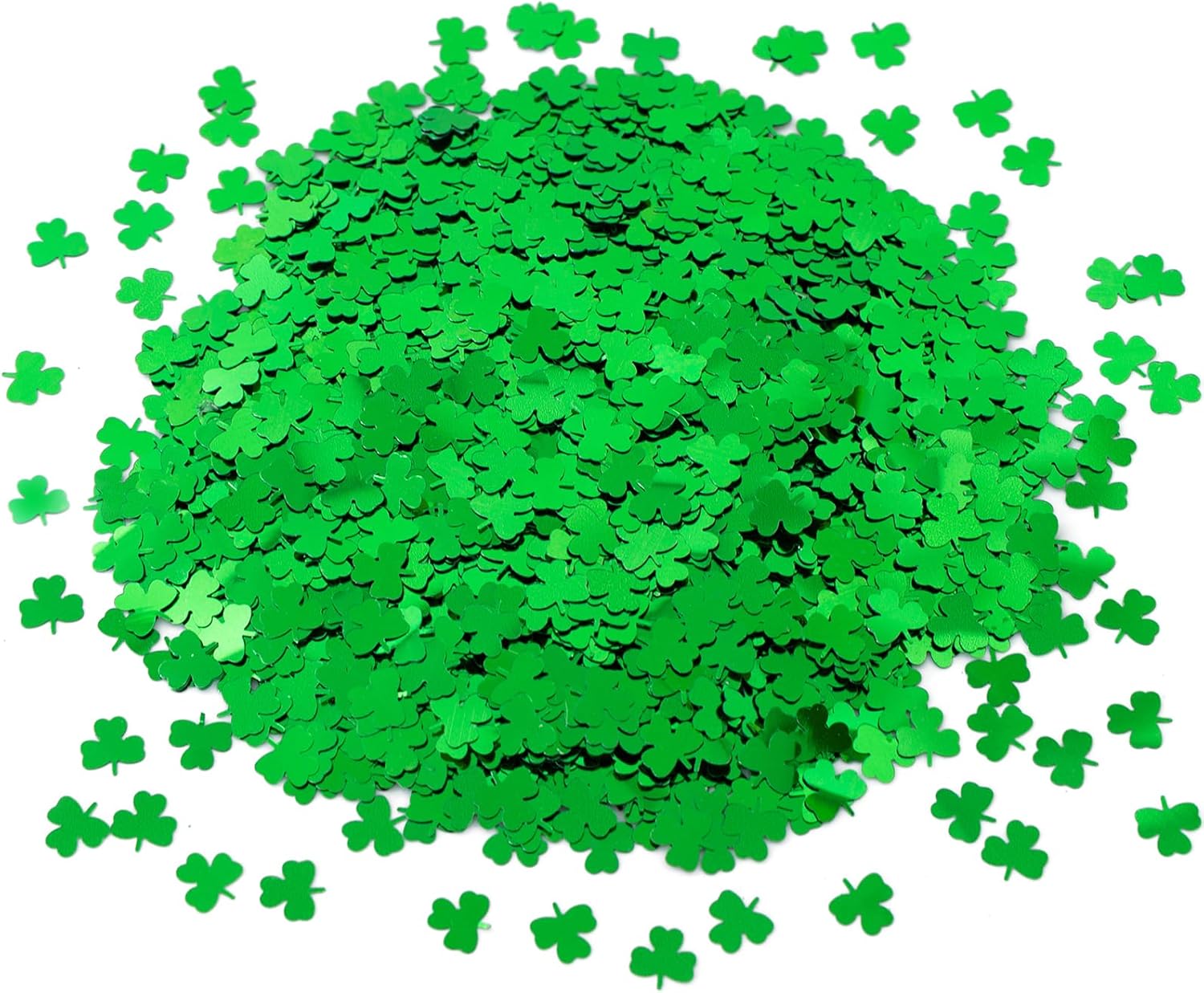 Anwyll St.Patrick's Day Confetti - 3000Pcs 3.70oz Shamrock Confetti St.Patrick's Day Party Favor Decoration Lucky Clover Irish Table Scatter Confetto for Sanit Patricks Day Decor (Green)