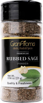GranAroma Rubbed Sage, Earthy and Aromatic, Seasoning for Stuffing, Poultry, and Soups (0.96 Ounce)